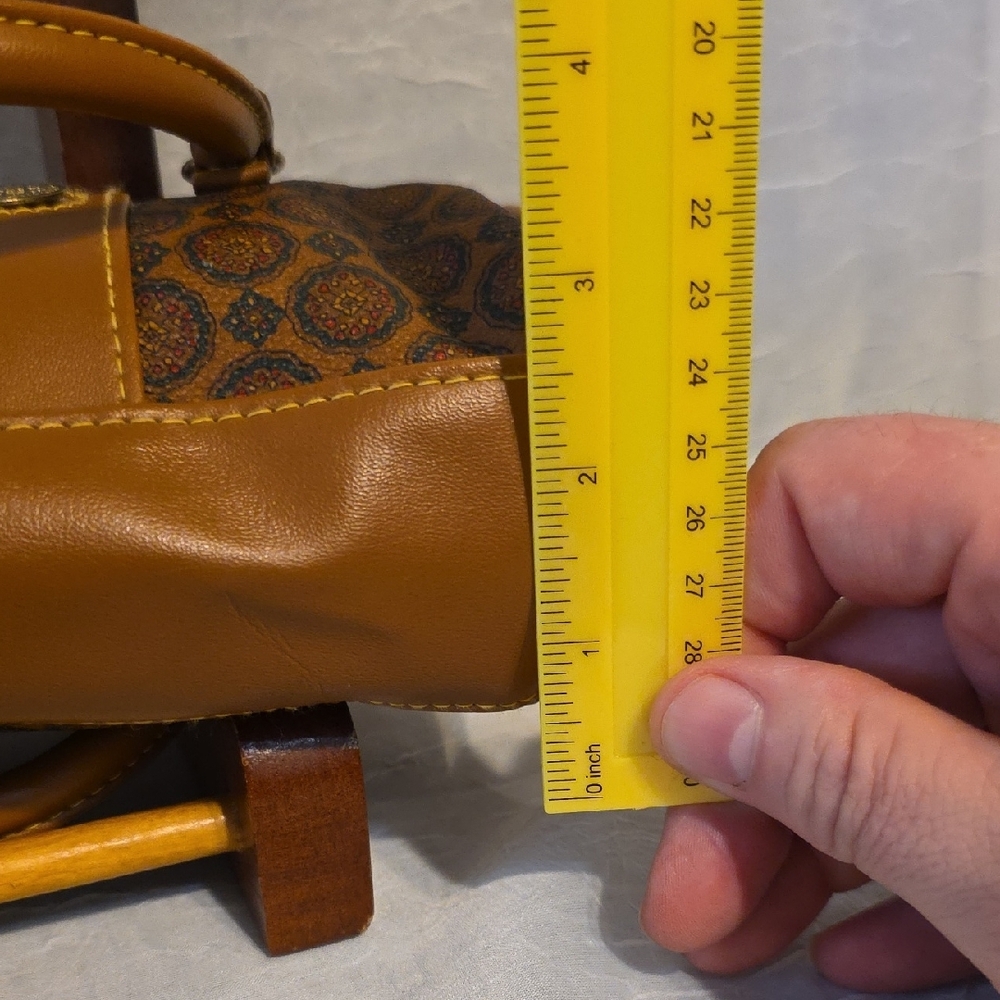 Chic Tan Mini Bag with Patterned Design - 48 Inch Strap - Picture 11 of 11